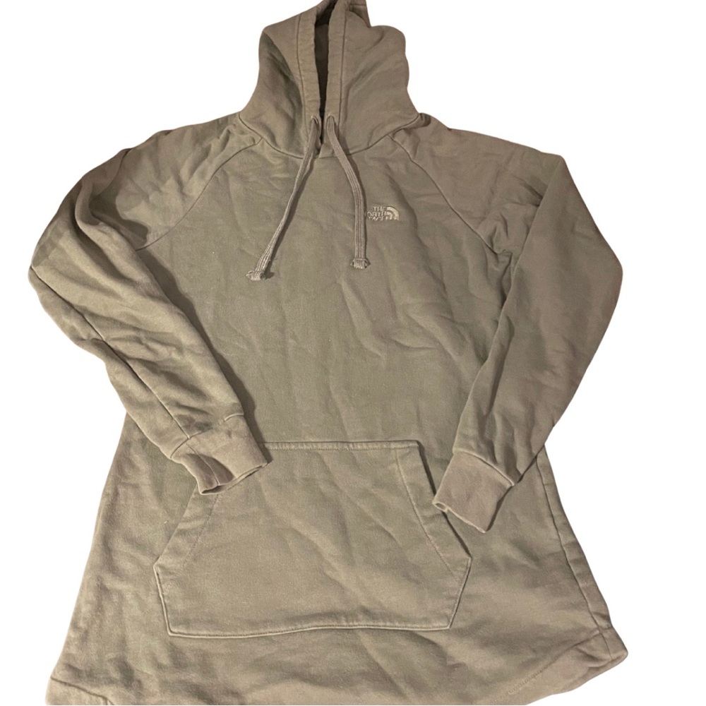 The North Face army green pullover logo hoodie